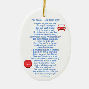 You Passed Road Test - New Driver Ceramic Tree Decoration