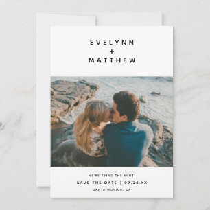 You Plus Me   Simple Modern Names   Black Save The Date
