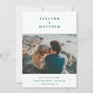You Plus Me   Simple Modern Names   Teal Save The Date