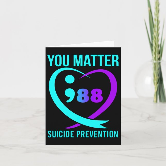 You Problem 988 Suicide Prevention Awareness  Card (Front)
