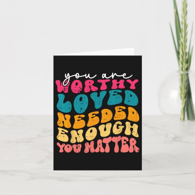 You Problem Kindness Be Kind Groovy Mental Health  Card (Front)