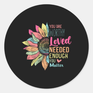 You Problem Kindness Be Kind Groovy Mental Health Classic Round Sticker