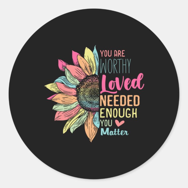 You Problem Kindness Be Kind Groovy Mental Health  Classic Round Sticker (Front)