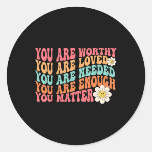 You Problem Kindness Be Kind Groovy Mental Health Classic Round Sticker