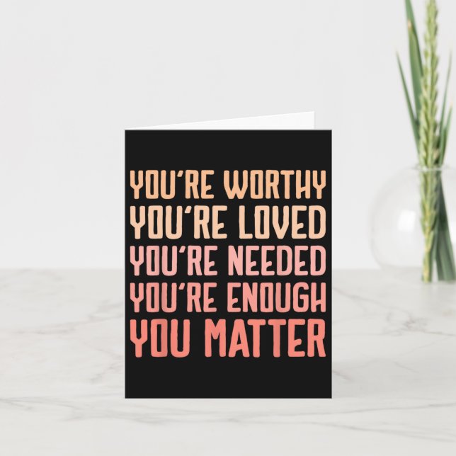 You Problem Kindness Fight The Stigma Mental Healt Card (Front)