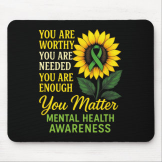You Problem - Mental Health Awareness Sunflower Mouse Mat