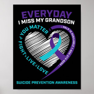 You Problem Prevention Tee Grandson Suicide Awaren Poster
