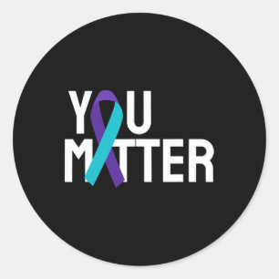 You Problem Suicide Prevention Awareness 4  Classic Round Sticker