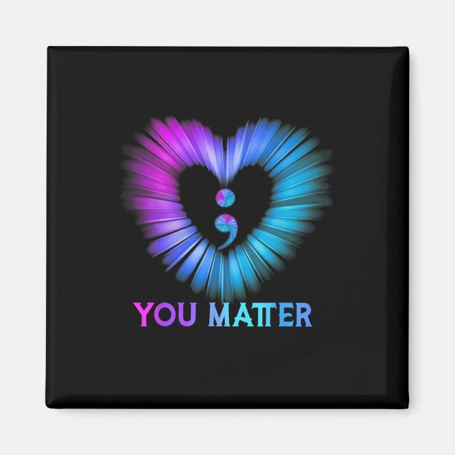 You Problem Suicide Prevention Awareness Teal Purp Magnet (Front)