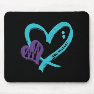 You Problem Suicide Prevention Awareness Teal Purp Mouse Mat