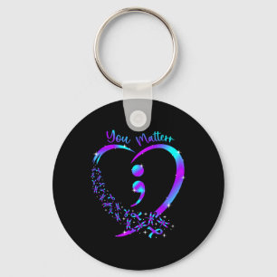 You Problem - Suicide Prevention Teal Purple Aware Key Ring