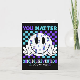 You Problem Teal Purple Ribbon Suicide Prevention  Card