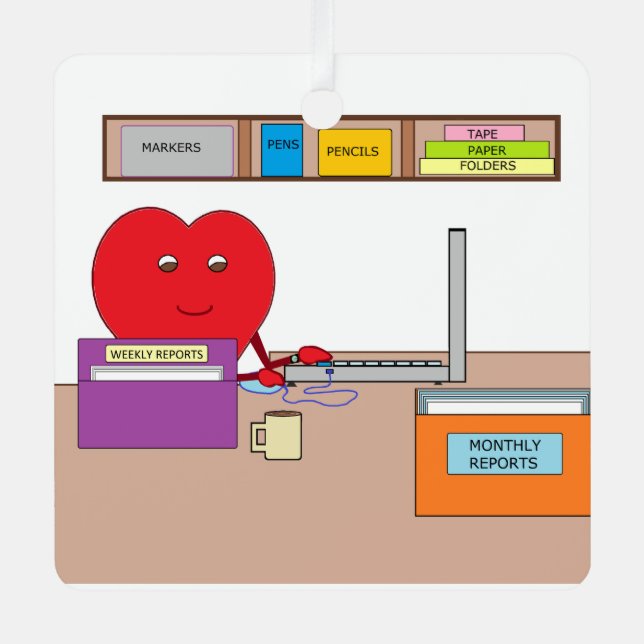 You Put Your Heart into Your Work Metal Tree Decoration (Front)