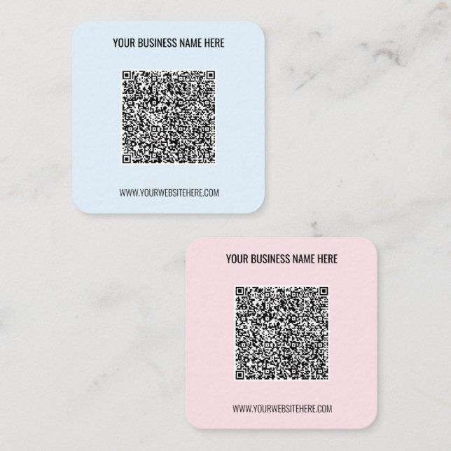 You QR Code Scan Info Custom Text Business Card (Front/Back)