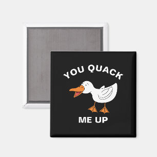 You Quack Me Up Funny Farming Animal Duck Pun Magnet