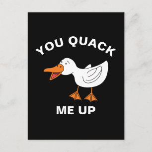 You Quack Me Up Funny Farming Animal Duck Pun Postcard
