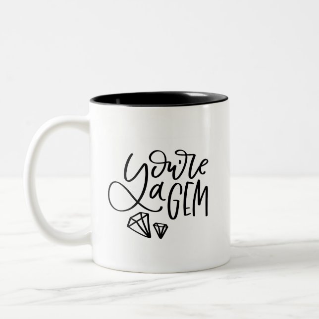 You’re A Gem Two-Tone Coffee Mug (Left)