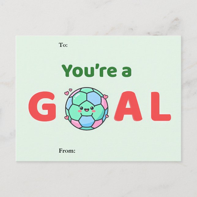 You’re a Goal Soccer Valentine Card (Front)