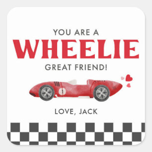 You’re a Wheelie Great Friend Valentine Square Sticker