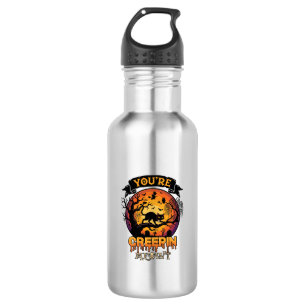 You Re Creepin Meowt Halloween Black Cat Full Moon 532 Ml Water Bottle