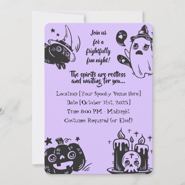 You’re Invited… If You Dare! cute Kids Halloween Invitation (Front)