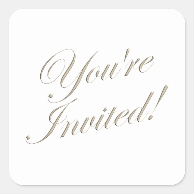 You’re Invited Wedding Invitation Envelope Seal (Front)