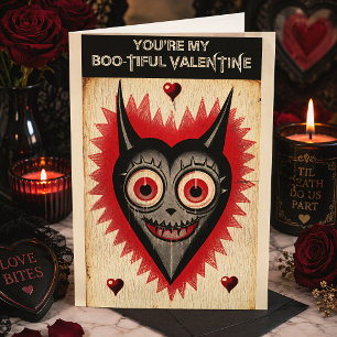 You’re My Boo-tiful Valentine Vintage Vampire Goth Card