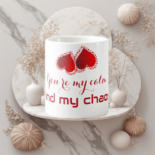 You’re my calm and my chaos Sweetheart Monogram  Coffee Mug