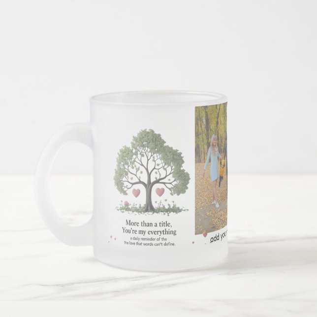 You’re My Everything – Personalised Frosted Glass  Coffee Mug (Left)