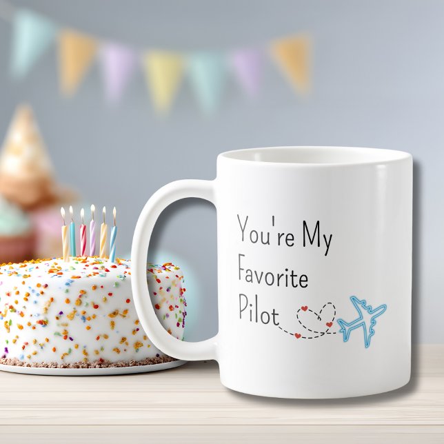 You’re My Favorite Pilot Airplane Heart Travel  Coffee Mug (Creator Uploaded)