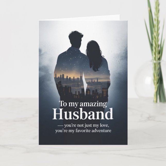 You’re My Favourite Adventure – Elegant Birthday D Card (Front)