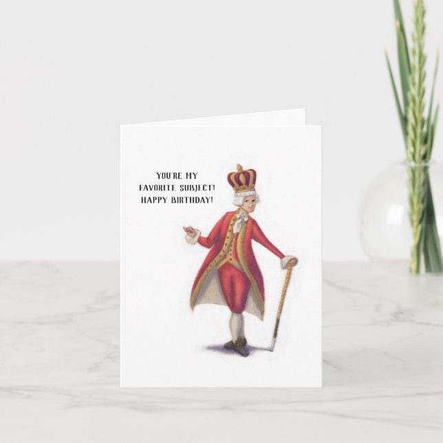 You’re My Favourite Subject Hamilton Birthday Card (Front)
