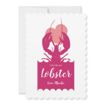 You’re My Lobster Valentine pink