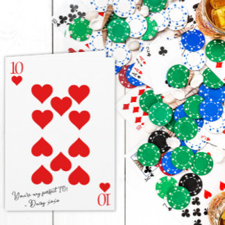 You’re My Perfect Ten 10 of Hearts valentine Card