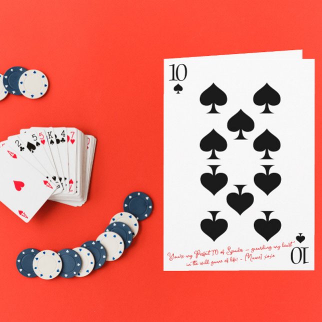 You’re My Perfect Ten 10 of spades valentine Card (Creator Uploaded)