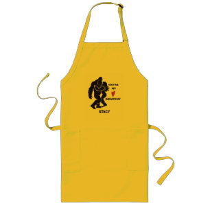 You’re My Squatchy Funny Bigfoot Love Romantic Fun Long Apron