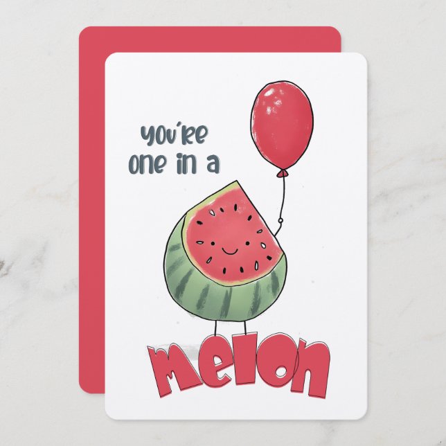 You’re One in a Melon – A Juicy Slice of Cuteness  Invitation (Front/Back)