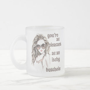 You’re Pleasant  Frosted Glass Coffee Mug