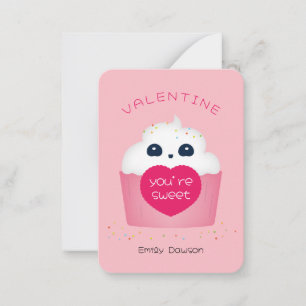 You’re Sweet Cupcake Classroom Valentine Card