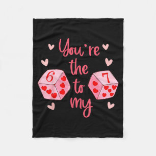 You’re The 6 To My 7 Funny Valentine’s Day 67 Meme Fleece Blanket