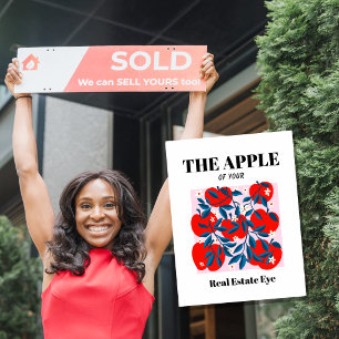 You’re the Apple of My Real Estate Eye Funny Realt Postcard