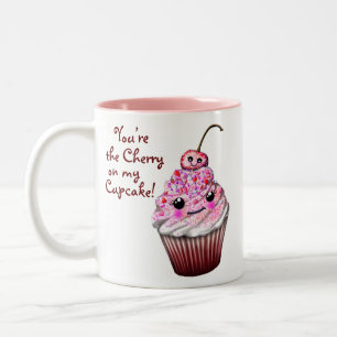 “You’re the Cherry on my Cupcake!” Kawaii Mug