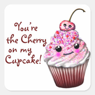 “You’re the Cherry on my Cupcake!” Kawaii Stickers