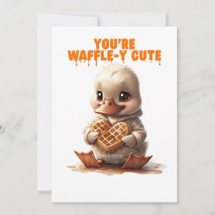 You’re Waffle-y Cute Kawaii Duckling Invitation