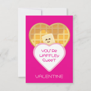 “You’re Waffley Sweet” Kids Valentine Card