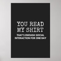 you read my thats enough social interaction