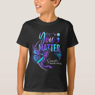 You Ribbon Butterfly Suicide Awareness Women Men T-Shirt