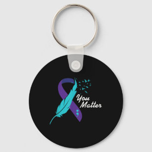 You Ribbon Suicide Awareness Mental Health Key Ring
