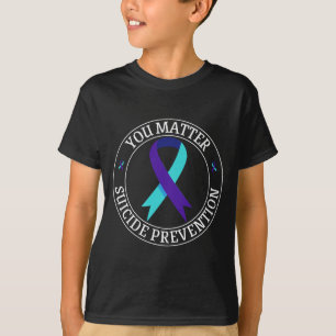 You Ribbon Teal & Purple Suicide Prevention Aw T-Shirt