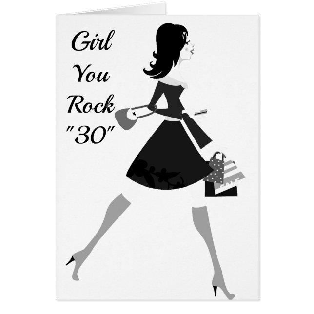 YOU ROCK ****30**** WITH STYLE AND FLAIR (Front)